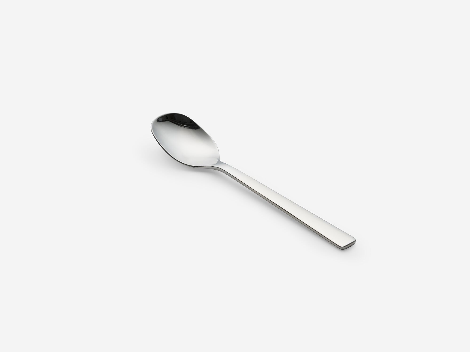 Stainless steel large spoon top view